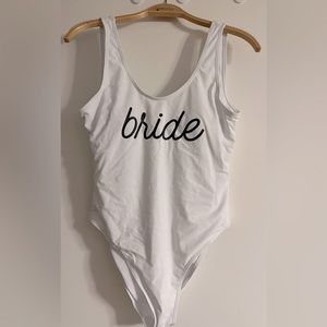 Bride one piece bathing suit